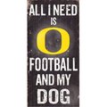 Fan Creations Oregon Ducks Wood Sign - Football and Dog 6"x12" 7846003904